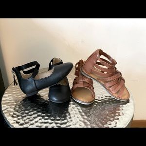 Little girls Sandals size 8 Brown Black